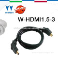 2015 1m 1.5m Ultimate slim gold plated portable,HDMI to HDMI cable